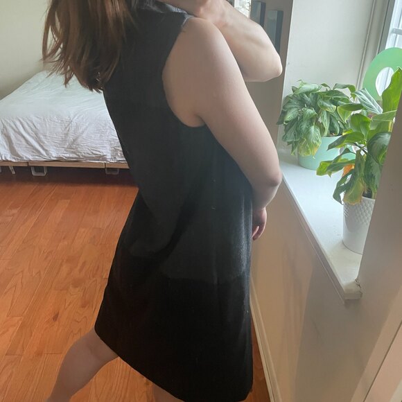 Zara High Neck Color block Sleeveless Shift Dress - Picture 5 of 10